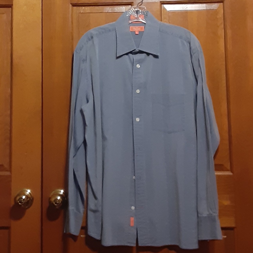 Faconnable Dusty Blue Button Down Shirt
